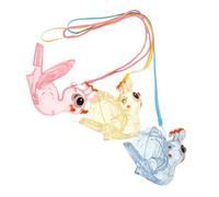 Mipcase 3 Pièces Sifflet Oiseau Garçon Fille Sonore à Eau Instrument Musical Portable Sifflet Animal Créatif pour Jeux et Fêtes