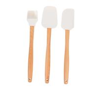 Mipcase 3 pièces Spatules Silicone avec Manche Ustensiles Pâtisserie Raclette Crème Pour Cuisine Maison et Facile à Suspendre Blanc