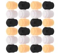 Mipcase 30 Capuchons D'interrupteur de Guitare Électrique, Pointe de L'interrupteur Ronde, Plastique, Trou Central 1cm, Blanc Noir Jaune, pour Boutons de Commutateur de Guitare