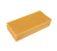 Mipcase 30 Pièces Feuille de Fondation Cirée, Feuille Alvéolée en Cire d'abeille, Jaune, Construction des Rayons Base de Ruche, Accessoires D'apiculture pour Apiculteurs