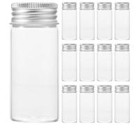 Mipcase 30 Pièces Small Transparent Glass Test Tubes With Leakproof Lids Vials For Laboratory Samples Reagent Storage And DIY Decoration