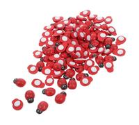 Mipcase 300 pièces Miniatures en Bois Autocollantes Décoratives Petites Bêtes Rouges pour DIY Scrapbooking Cadres et Projets Artisanaux