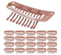 Mipcase 30pièces Pinces à Perruque Métalliques Clips pour Extensions de Cheveux Kit Épingles pour Confection de Perruques Accessoires de Fixation