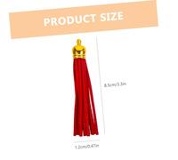 Mipcase 32 pièces Lot de Pompons Cuir pour Porte Clés DIY Accessoires Décoratifs Colorés Pendentifs Résistants pour Sac Marque Page et Bricolage