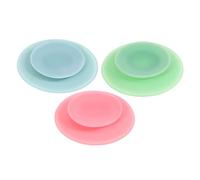 Mipcase 3pièces Assiettes à Ventouse Silicone Double Face Set De Vaisselle Antidérapante Pour Garçon Fille Bols Avec Ventouses Pour Tout-petits