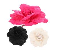 Mipcase 3pièces Broche Décorative Tissu Motif Camélia Pour Robe De Banquet Ou Tailleur Accessoire De Mode Pour Femme