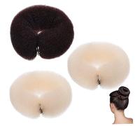 Mipcase 3pièces Lot de Bigoudis Flexible Nylon pour Chignon et Queue de Cheval Accessoires de Coiffure DIY