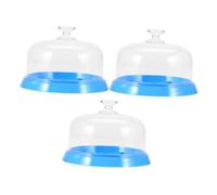 Mipcase 3pièces Plateau Montre Plastique Couvercle Anti-poussière Solide Boîtes De Rangement Pratiques pour Ateliers De Réparation De Montres Légères Et Portables pour Horlogers