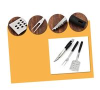 Mipcase 3pièces Set Ustensiles Barbecue Acier Inoxydable avec Pince Fourchette Pelle Outils De Barbecue Extérieur Accessoires De Gril Compact Et Pratique pour Pique- Voyage