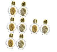 Mipcase 4 Ensembles Bouteilles Verre Embossées De Bouteilles De Voyage Réutilisables Capuchon Rose pour Sainte Décoration 2 Pièces * 4