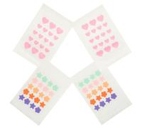 Mipcase 4 feuilles Patches Acné Hydrocolloïdes Mini Patch pour Boutons avec Formes Colorées Auto Adhésif et Invisible pour Peau à Imperfections