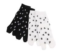 Mipcase 4 paires Lot de Chaussettes Rayées à Deux Orteils Style Confortable Design Flexible Unisexe Adaptées Aux Baskets et Tongs