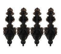 Mipcase 4 Pièces Bougeoir Mural Rétro Bougeoirs Coniques Bougeoir Vintage Support De Chandelier Appliques Murales Rétro Bougeoirs Muraux Chandelier De Style Européen Black Le Fer