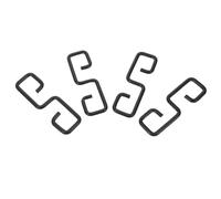 Mipcase 4 Pièces Clips Adaptateurs pour Gouttières Crochets Métalliques pour Chaîne de Pluie Accessoires Installation Drainage Toit Compatibles Multiples Gouttières Fixation Sécurisée et