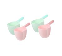 Mipcase 4 pièces Lot de Louches à Eau Plastique Ergonomiques pour Bain et Cuisine Cuillères Polyvalentes pour Lavage des Cheveux et Usage Domestique Faciles à Nettoyer et Poignée
