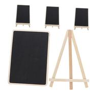 Mipcase 4 pièces Lot de Mini Tableaux Noirs pour Messages Petits Tableaux à Craie Recto Verso Supports de Bureau Décoratifs et Polyvalents