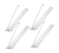 Mipcase 4 Pièces Mahjong Tile Holder Set Transparent Plastic Racks with Pushers for American Mahjong Family Game and Competitive Play