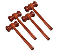 Mipcase 4 pièces Marteau de Juge Bois Léger Set pour Jeux de Rôle Avocat Garçon Fille Cadeau Éducatif Sûr avec Bords Lisses
