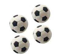 Mipcase 4 Pièces Miniature Soccer Ball Decorations Set for Doll House Accessories Smooth Surface Football Models for Home Ornament and Scene Layout