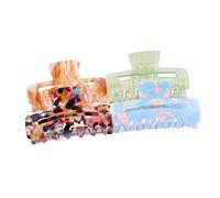 Mipcase 4 pièces Pince à Cheveux Acétate Grands Clips à Cheveux Accessoires Élégants Stripes et Parfait pour Coiffer et Place Situations