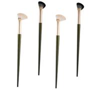 Mipcase 4 pièces Pinceaux Contour Nez Biseautés Multi-usages pour Maquillage Visage Estompe et Sourcils Compatible et Doux et Précis