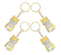 Mipcase 4 Pièces Porte Clés Commémoratif Chien Transparent Boîte de Rangement pour Poils Souvenir Accessoire de Collection Sentimentale