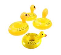 Mipcase 4 pièces Porte-gobelet Gonflable Forme Canard Lot de Supports Flottants pour Boissons Accessoires Piscine et Spa Jouets Eau Créatifs pour Fêtes Plage et Piscine Réutilisable