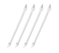 Mipcase 4 Pièces Quartz Heater Tubes Electric Furnace Heating Rods for Patio and Roasting Furnaces Efficient Replacement Heating Elements for Home and Festive Use