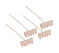 Mipcase 4 pièces Râteaux Bambou Miniatures pour Jardin Zen de Bureau Outils de Râteau à Main Légers et Pratiques pour Relaxation et Décoration