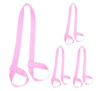 Mipcase 4 Pièces Sangle de Tapis de Yoga Rose Réglable en Polyester Coton | Protection L'abrasion, Auto-serrant, Convient aux Tapis Épais, Usage Extérieur et Exercices du Matin