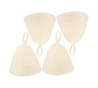 Mipcase 4 Pièces Sauna Hat Felt Wool Sweat Absorption Heat Insulation Hair Protector for Men and Women Steam Room Spa