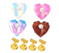 Mipcase 4 Pièces Support Entraînement Nail Art Cœur Présentoir pour Pratique et Exposition Portable et Stable pour Salon Domicile et Formation