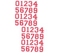 Mipcase 4ensembles Autocollants Numérotés Auto-adhésifs Pour T-shirts Décoration Diy Pour Vêtements De Football Numéros à Couleur Noire Avec Cadre