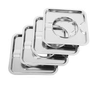 Mipcase 4pcs Plateau À Gaz Plateau À 19 Cm De Brûleur Carré De Brûleur À Déversement D'huile De Splash Gard