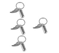 Mipcase 4Pcs Urne Porte-Clés Urnes Décorer Porte-Clés Urne pour Animaux De Compagnie Conteneur De Cendres Ornement Clé Porte-Clés De Cendres Pendentif De Cendres pour Animaux De Compagnie