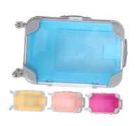 Mipcase 4pièces Boîte De Rangement pour Cosmétiques Plateau De Voyage avec Étui à Cils Vides Organisateur De Maquillage Plastique Boîte De Rangement Décorative Valise Miniature Et