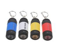 Mipcase 4pièces Mini Lampe Torche Led Porte-clés Usb Rechargeable Lampe De Poche Miniature Légère Éclairage Urgence Pour Randonnée Et Camping Lot
