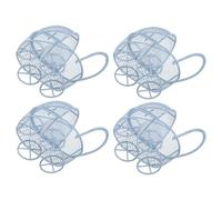 Mipcase 4pièces Poussettes Miniatures pour Garçon Fille Jeu Imitation pour Garçon Fille Décoration pour Maison de Poupée Accessoire pour Tout