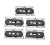 Mipcase 5 Pièces Cassette Audio Enregistrable avec Boîtier Transparent Rigide Vierges pour Enregistrements DIY Musique et Messages Rétro