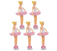 Mipcase 5 pièces Figurines Princesse Ballet Miniatures Décor Boîte à Musique Poupées Danseuses Élégantes Accessoires Collection