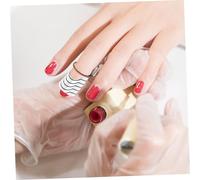 Mipcase 5 pièces French Nail Extension Tips Aluminum Nail Art Holder Crystal UV Gel Forms For Home and Professional Use