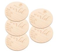 Mipcase 5 pièces Kit de Plaques pour Annonce Naissance Panneau Décoratif Durable et Facile à Utiliser Souvenir Spécial pour Shower