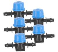 Mipcase 5 pièces Valve Arrêt Irrigation Goutte à Goutte Abs pour Contrôle Précis du Débit Système Arrosage Plantes et Jardinage