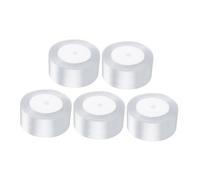 Mipcase 5 rouleaux Ruban Satin Polyester Blanc Ruban Cadeau DIY pour Fêtes Décorations Bouquets Invitations et Gâteau Résistant Décoloration