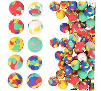 Mipcase 50 pièces Balles Rebondissantes Eva Colorées Pack de Balles Élastiques pour Garçon Fille Jouets de Plein Air pour Activités Récréatives