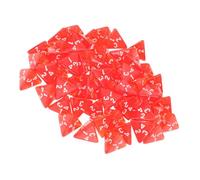 Mipcase 50 Pièces Dés Polyédriques Transparent Rouge de Dés à Faces pour Jeux de Table pour Activités Intérieur et Extérieur Faciles à Lire avec Clairs Parfait pour Fêtes et Réunions Entre