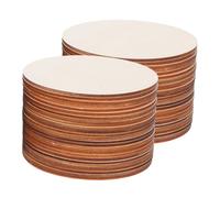 Mipcase 50 Pièces Lot de Disques Naturel pour Travaux Manuels Tranches Rondes Aux Textures Uniques Surface Lisse Prête à Peindre Décoration DIY