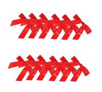 Mipcase 50 Pièces Small Polyester Ribbon Bows Durable Iron Wire Decorative Mini Bows for Present Wrapping Wedding and Home Decor Elegant Craft Accessories