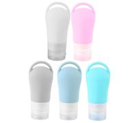 Mipcase 5pcs Flacons Voyage Réutilisables 60ml Distributeur de Shampoing et Lotion Anti-fuite