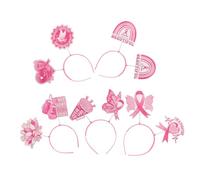 Mipcase 5pièces Bandeau De Sensibilisation Au Cancer Sein s Bandeaux Pour Femmes Accessoires De Fête Photo